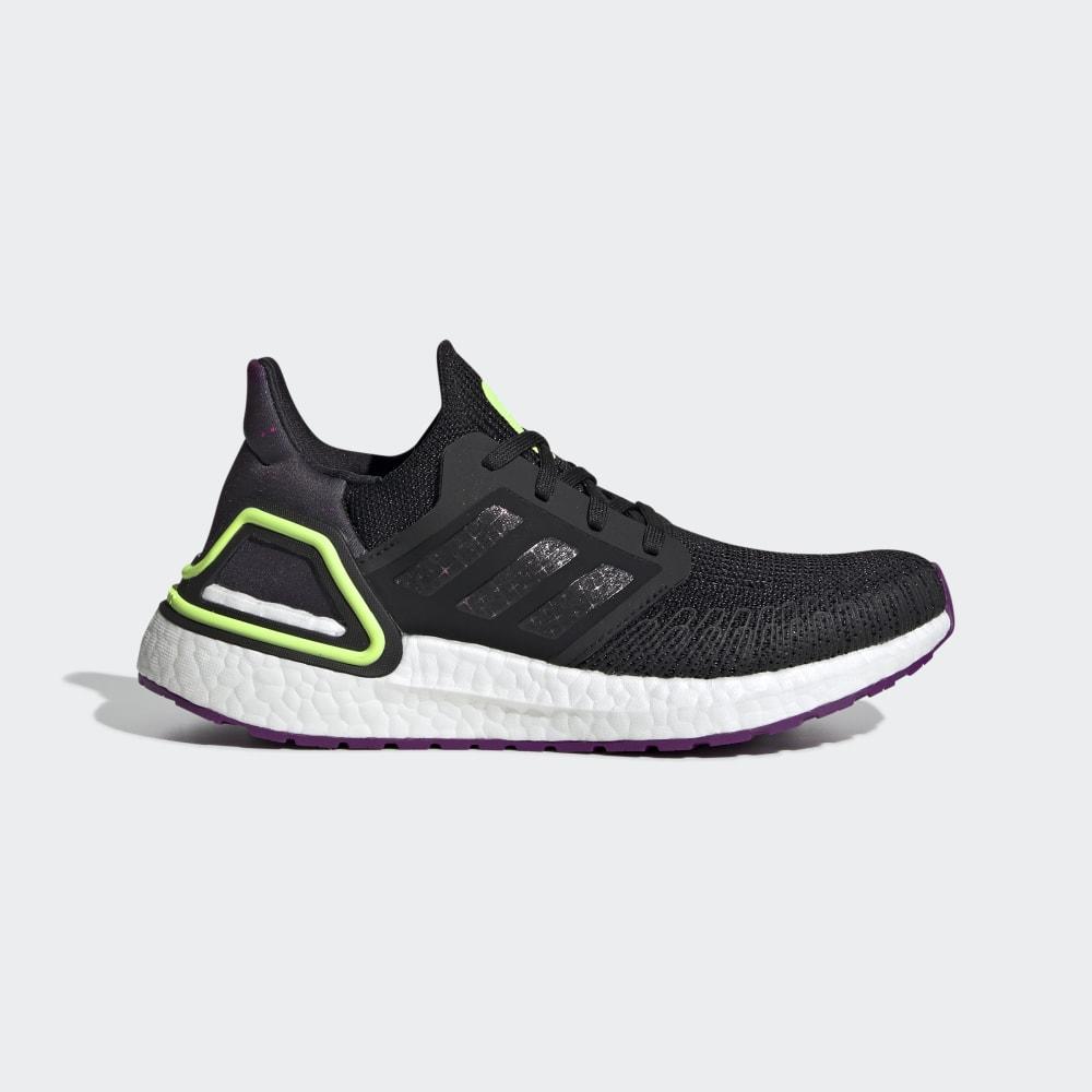 Adidasi Alergare Adidas Ultraboost 20 Fete Romania - Negrii/Violet/Albi EG4806